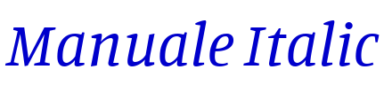 Manuale Italic Schriftart